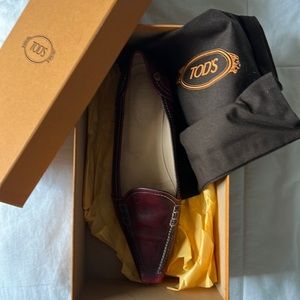 Tod's Women’s Leather Loafers plum SZ 38 (8)